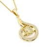 Sollitaire&Side stones Diamond Pendant Necklace 1.31 Ct Total Carat Weight - Model PEISLI