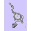 Sollitaire&Side stones Diamond Pendant Necklace 1.31 Ct Total Carat Weight - Model PEISLI