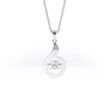 Sollitaire&Side stones Diamond Pendant Necklace 1.31 Ct Total Carat Weight - Model PEISLI