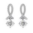 Diamond Pave Dangle Earrings 1.17 ct TCW - Model MAYA
