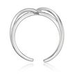 925 Sterling Silver Natural Diamond Dual Twisted Band Adjustable Toe Ring