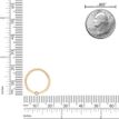 Women's Fixed Captive Bead Nipple Ring Hoop Ring, 14K Yellow Gold, Swarovski Crystal, 5/8 Inch, 14 Gauge 