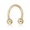 Women's Horseshoe Universal Hoop Ring, 14K Yellow Gold, 1/2 Inch, 14 Gauge