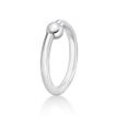 Women's Captive Bead Universal Hoop Ring, 14K White Gold, 1/2 Inch, 14 Gauge
