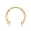 Women's Circular Horseshoe Nipple Ring with Spikes, 14K Yellow Gold, 5/8 Inch, 14 Gauge  | Lavari Jewelers