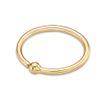 Women's Fixed Captive Bead Nipple Hoop Ring, 14K Yellow Gold, 5/8 Inch, 14 Gauge  | Lavari Jewelers