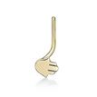 Women's Hamsa Curve Stud Nose Ring, 14K Yellow Gold, 20 Gauge | Lavari Jewelers