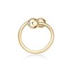 Women’s Spiral Cubic Zirconia Belly Ring, 10K Yellow Gold, 16 Gauge | Lavari Jewelers