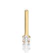 Women's White Diamond 14K Yellow Gold L-Shaped Nose Ring, 0.01 Carat, 18 Gauge | Lavari Jewelers