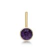 Women's 3 MM Purple Swarovski L-Shape Stud Nose Ring, 14K Yellow Gold, 20 Gauge | Lavari Jewelers