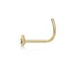 Women's 3.1 MM Triangle Curved Nose Ring, 14K Yellow Gold, 20 Gauge  | Lavari Jewelers