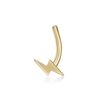 Women's 4.5 MM Lightning Bolt Curved Nose Ring, 14K Yellow Gold, 20 Gauge  | Lavari Jewelers