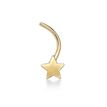 Women's Star Screw Stud Nose Ring, 14K Yellow Gold, 20 Gauge | Lavari Jewelers