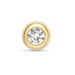 Women's Labret Monroe Lip Style Ball Stud Ring, 14K Yellow Gold, 3 MM Cubic Zirconia, 16 Gauge | Lavari Jewelers