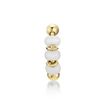 Women's 10 MM Hoop Nose Ring with White Beads, 14K Yellow Gold, 20 Gauge | Lavari Jewelers