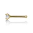 Women's 20 Gauge 14K Yellow Gold Straight Nose Ring - 3 MM | Lavari Jewelers