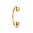 Women's 16 Gauge 14K Yellow Gold Circular Barbells Horseshoe Eyebrow Ring, 3/8 | Lavari Jewelers
