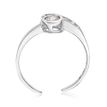 Women's Wrap Adjustable Toe Ring, 10K White Gold, Cubic Zirconia, 8 MM  | Lavari Jewelers