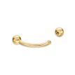 Women's Curved Barbell Eyebrow Ring, 14K Yellow Gold, 5/16 Inch, 16 Gauge | Lavari Jewelers
