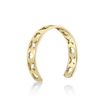 Women's XO Cutout Adjustable Toe Ring, 10K Yellow Gold | Lavari Jewelers