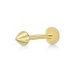 Women's Micro Labret Stud with Cone Spike, 14K Gold, 3 MM  | Lavari Jewelers