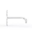 14K White Gold Clover Curved Screw Nose Ring, 20 Gauge