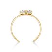 10K Yellow Gold Cubic Zirconia Flower Adjustable Toe Ring