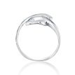 10K White Gold Cubic Zirconia Dolphin Adjustable Toe Ring