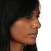 14K Yellow Gold L-Shaped 1.5 MM 2 MM 3 MM Cubic Zirconia Nose Ring Set, 22 Gauge