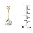 10K Yellow Gold 8 MM Cubic Zirconia Belly Ring