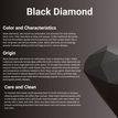 14K White Gold Curved Screw Black Diamond Nose Ring, 0.05 Carat, 20 Gauge