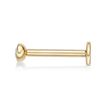 14K Yellow Gold Swarovski Crystal Labret Monroe Lip Ball Style Lip Ring