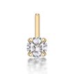 14K Yellow Gold Nose Ring L-Shaped 3 MM Cubic Zirconia Nose Ring, 22 Gauge