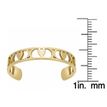 10K Yellow Gold Filigree Heart Cutout Adjustable Toe Ring