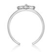 Sterling Silver Bow Adjustable Toe Ring, 0.015 Carat