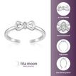 Sterling Silver Bow Adjustable Toe Ring, 0.015 Carat