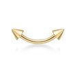 14K Yellow Gold Curved  5/16 Inch Barbell Eyebrow Ring with Spikes