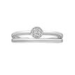 Sterling Silver Double Band Adjustable Toe Ring, 0.035 Carat