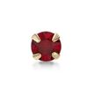 14K Yellow Gold 3 MM Red Swarovski Straight Bone Stud Nose Ring, 20 Gauge