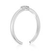 Sterling Silver Lightning Bolt Adjustable Toe Ring, 0.03 Carat