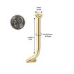 14K Yellow Gold Screw Diamond Nose Ring, 0.01 Carat, 18 Gauge