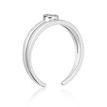 Sterling Silver Double Band Adjustable Toe Ring, 0.035 Carat