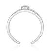 Sterling Silver Double Band Adjustable Toe Ring, 0.035 Carat