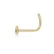 14K Yellow Gold 3.1 MM Triangle Curved Nose Ring, 20 Gauge