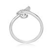 Sterling Silver Mermaid Tail Adjustable Toe Ring, 0.044 Carat
