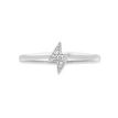 Sterling Silver Lightning Bolt Adjustable Toe Ring, 0.03 Carat