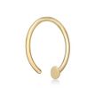 14K Yellow Gold 10 MM Open Nose Ring Hoop, 20 Gauge