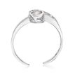 10K White Gold Cubic Zirconia Wrap Adjustable Toe Ring