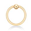 14K Yellow Gold 10 MM Captive Bead Universal Hoop Ring