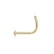 14K Yellow Gold 4.5 MM Lightning Bolt Curved Nose Ring, 20 Gauge